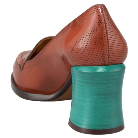 Fendi Austen Spazzolato Loafer Heels Bi Color Career Art To Wear Sz 40.5 - Picture 2 of 16